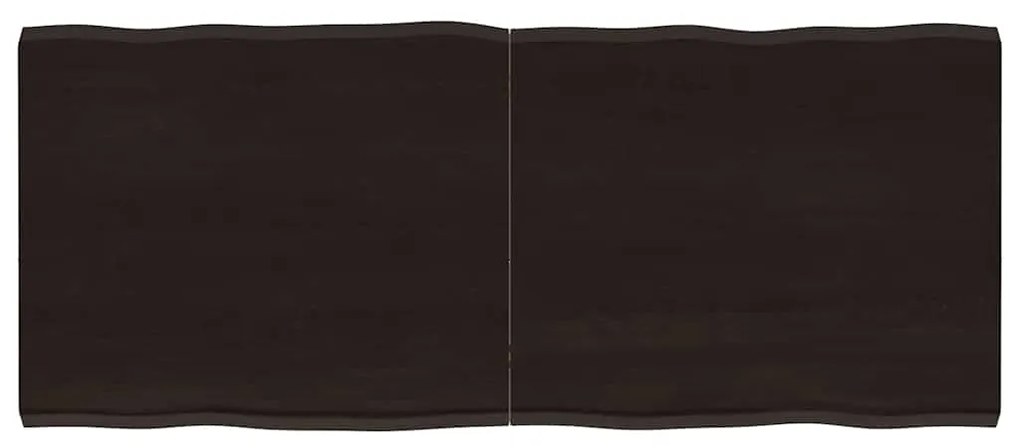 vidaXL Επιφ Τραπεζιού Αν Καφέ 120x50x(2-4)εκ.Ακατέργ. Μασίφ Ξύλο Δρυός