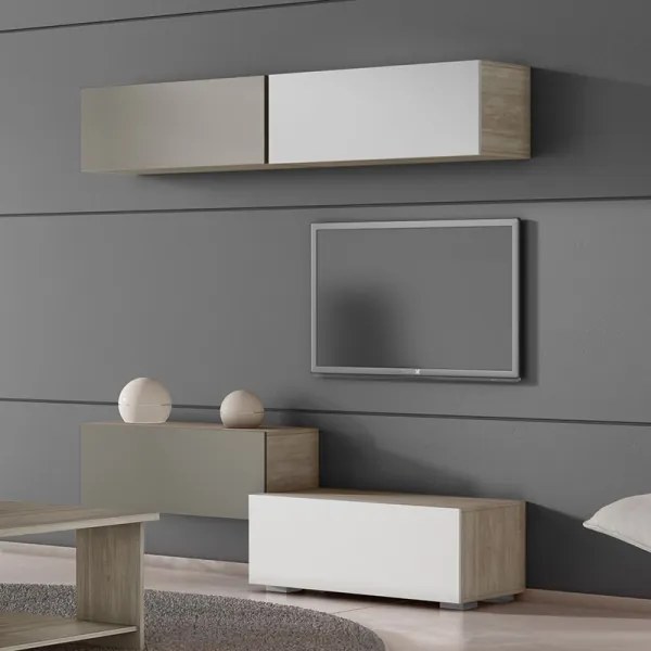 Intrahome Σύνθεση σαλονιού "SMART 6B" σε χρώμα σταχτί-λευκό Intrahomesa-00652659