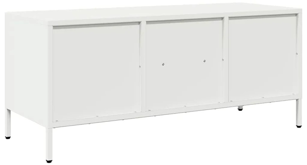 vidaXL Έπιπλο Τηλεόρασης Λευκό 101,5x39x43,5 εκ. Ατσάλι Ψυχρής Έλασης