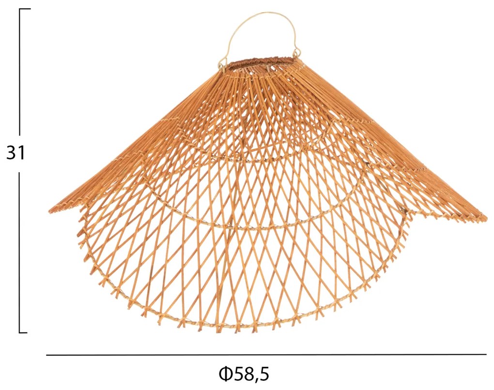ΦΩΤΙΣΤΙΚΟ ΟΡΟΦΗΣ ΚΡΕΜΑΣΤΟ HM7878.01 RATTAN ΣΕ ΜΠΕΖ ΤΗΣ ΑΜΜΟΥ ΧΡΩΜΑ Φ58,5x31Yεκ - 0535078 - HM7878.01
