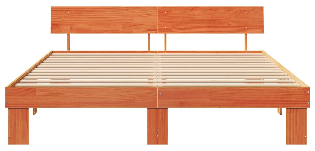 vidaXL Σκελετός Κρεβατιού Καφέ κεριού 180 x 200 cm Ξύλο πεύκου