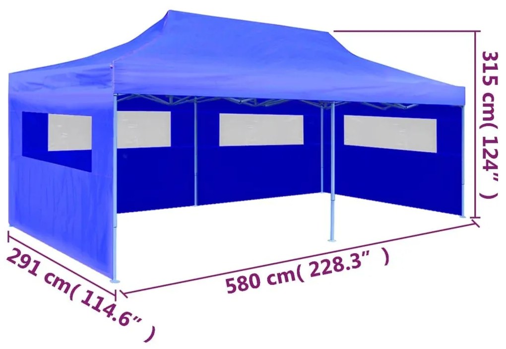 Τέντα Εκδηλώσεων Pop-up Πτυσσόμενη Μπλε 3 x 6 μ. - Μπλε