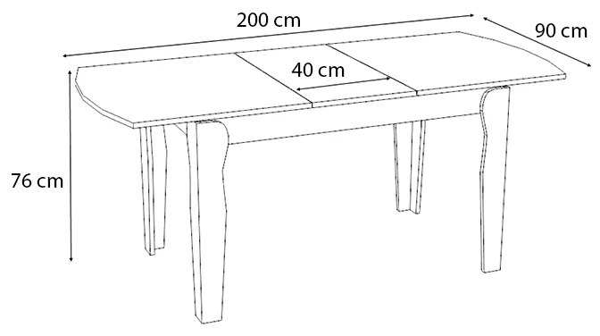 ΤΡΑΠΕΖΙ HELMUT MEGAPAP ΕΠΕΚΤΕΙΝΟΜΕΝΟ ΧΡΩΜΑ ΚΑΡΥΔΙ 160/200X90X76ΕΚ.
