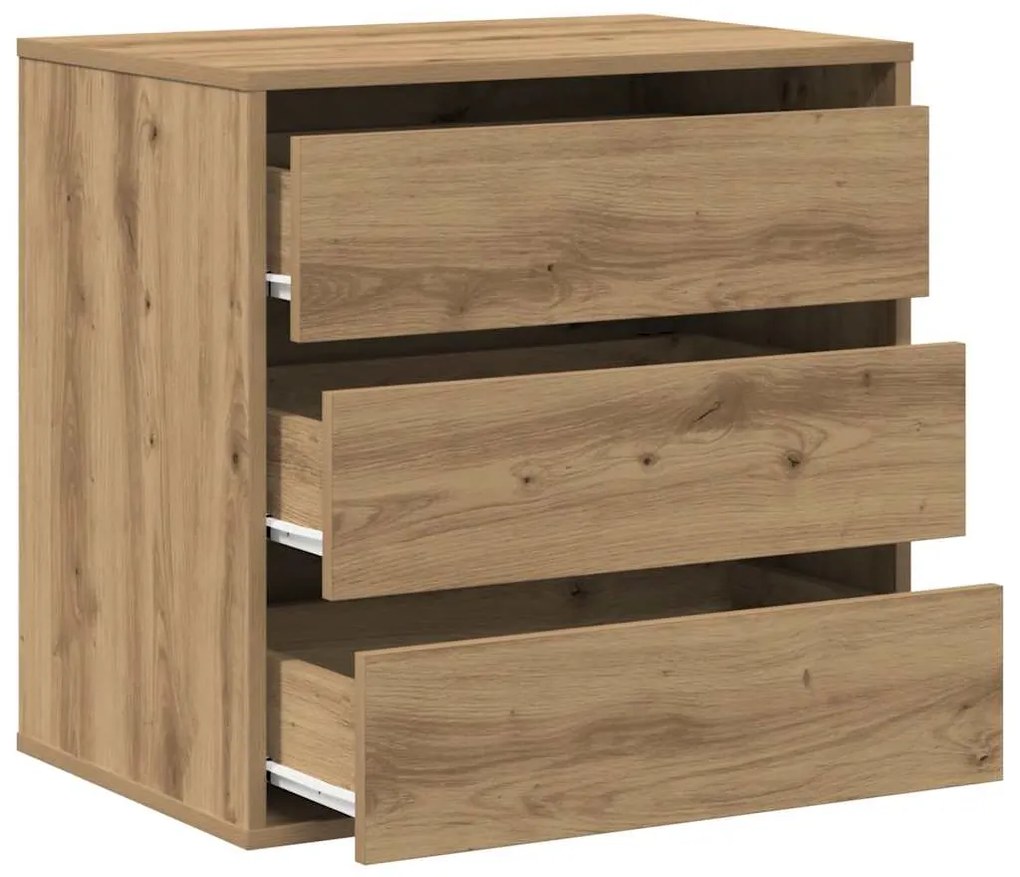 vidaXL Συρταριέρα Γωνιακή Αρτισιανή Δρυς 60x41x58 εκ. Επεξεργ. Ξύλο