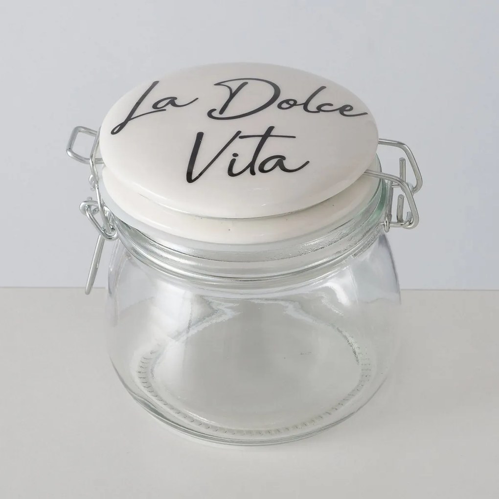 ΔΟΧΕΙΟ  ΑΠΟΘΗΚΕΥΣΗΣ 2/ass Dolce Vita 450ml D11 H12cm ΓΥΑΛΙ ΠΟΡΣΕΛΑΝΗ | Συσκευασία 2 τμχ