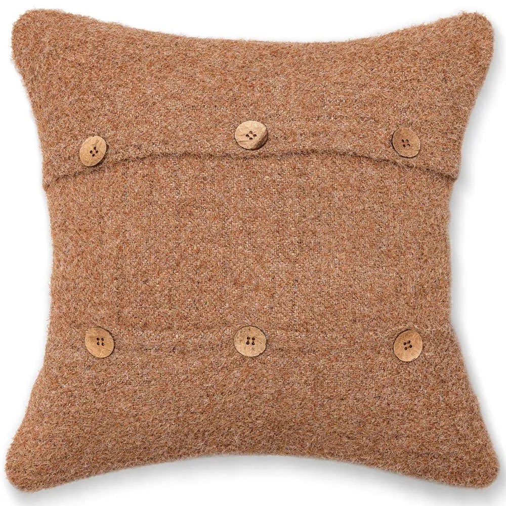 Μαξιλάρι Διακοσμητικό (Με Γέμιση) Decke LC40185 Brown MindTheGap 50Χ50 50x50cm Fabric,Feather