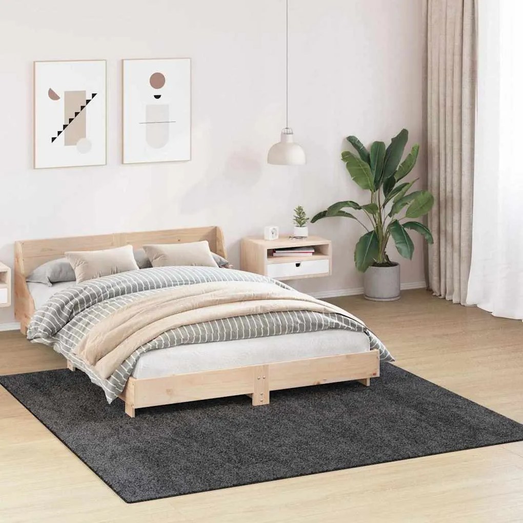 vidaXL Χαλί Σκούρο γκρι 200 x 200 cm Πολυπροπυλένιο