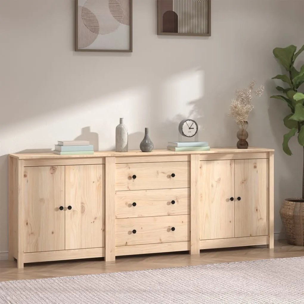 vidaXL Συρταριέρα 210x35x80 εκ. από Μασίφ Ξύλο Πεύκου