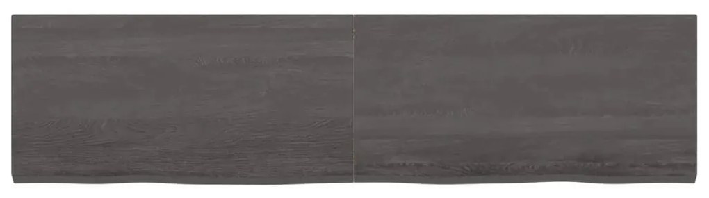 Πάγκος Μπάνιου Σκούρο Καφέ 160x40x(2-4) εκ. Επεξεργ. Μασίφ Ξύλο - Γκρι