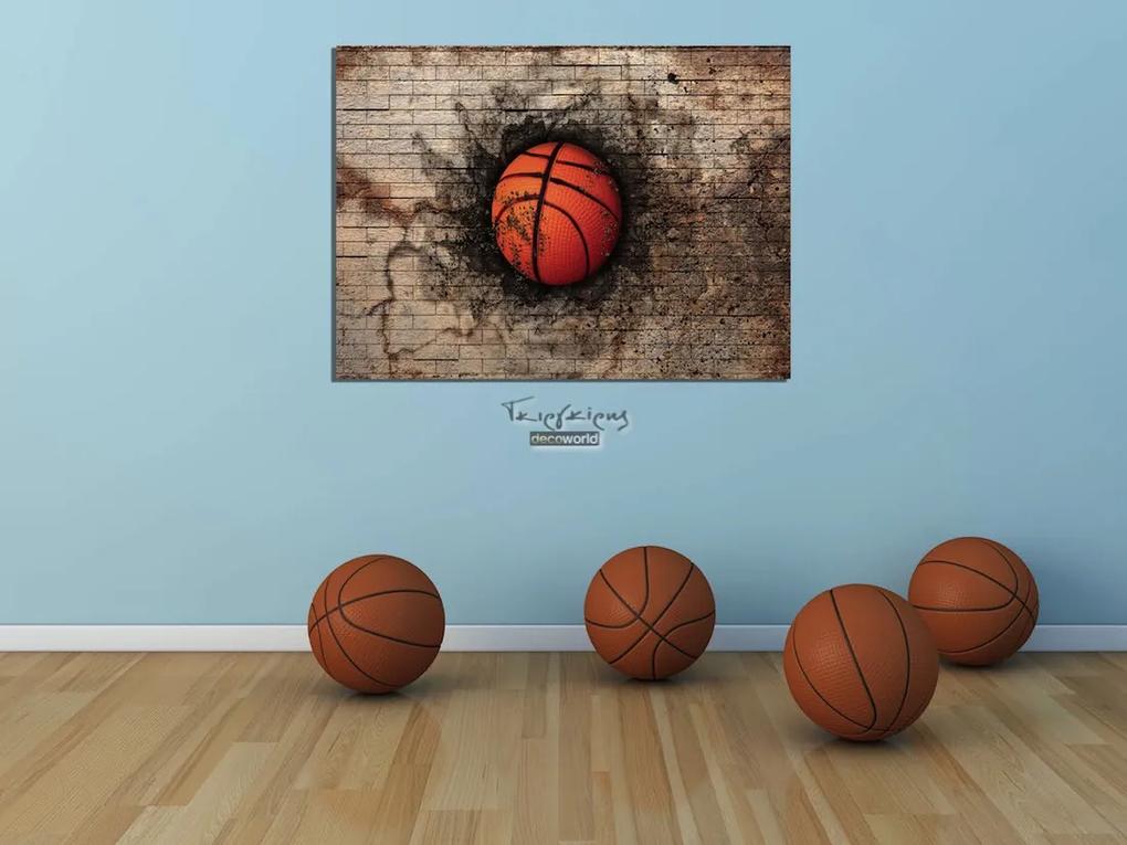 Παιδικός πίνακας σε καμβά μπάλα μπάσκετ KNV053 30cm x 40cm
