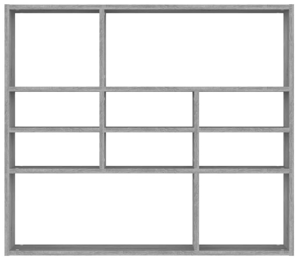 Ραφιέρα Τοίχου Γκρι Sonoma 90x16x78 εκ. από Επεξεργασμένο Ξύλο - Γκρι