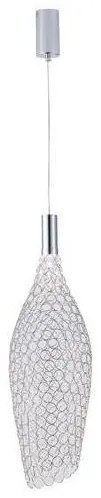 Κρεμαστό Φωτιστικό Οροφής LED 7,6W Φιάλη Arte Illumina Perforato Eurolamp-144-15060-Χρώμιο 144-15060