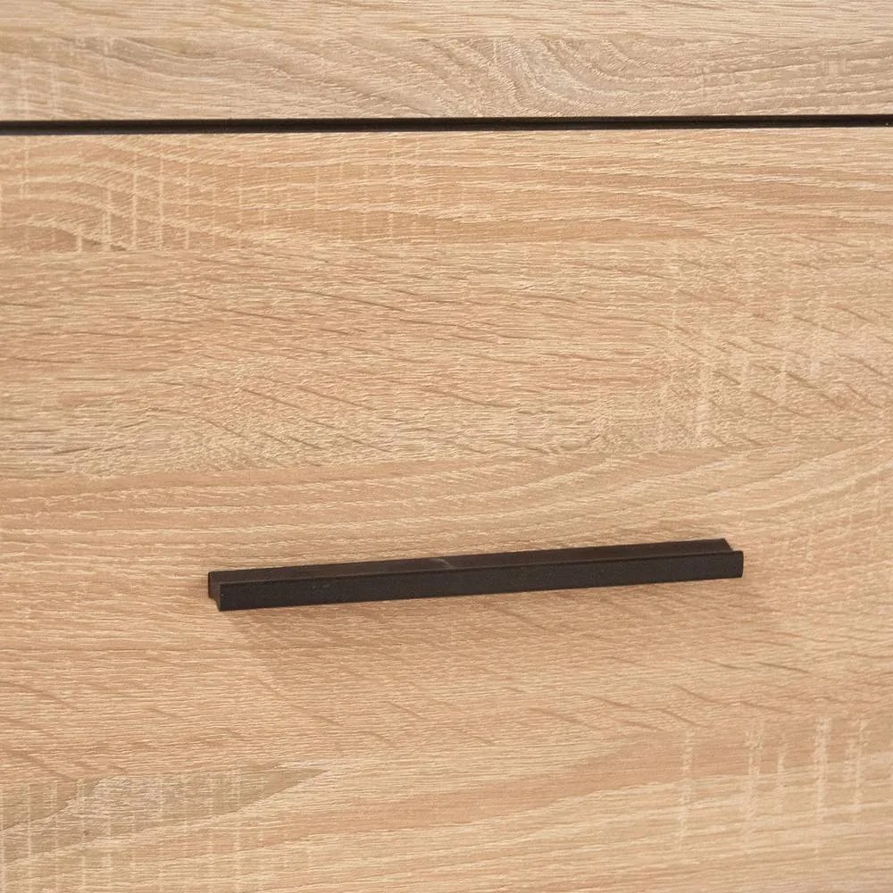 ΜΠΟΥΦΕΣ SOLO 80X34X74CM SONOMA ΜΕ WENGE ΚΑΙ MDF ΚΑΜΠΥΛΩΤΟ ΤΕΛΕΙΩΜΑ ΣΤΙΣ ΠΟΡΤΕΣ