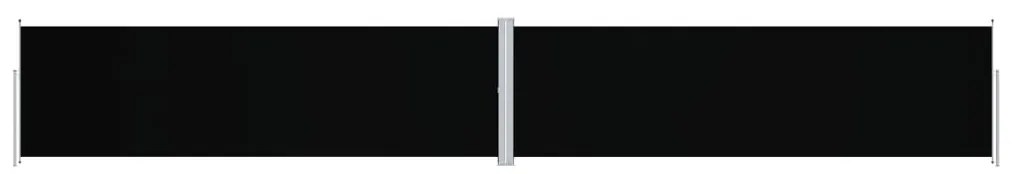 vidaXL Σκίαστρο Πλαϊνό Συρόμενο Μαύρο 180 x 1200 εκ.