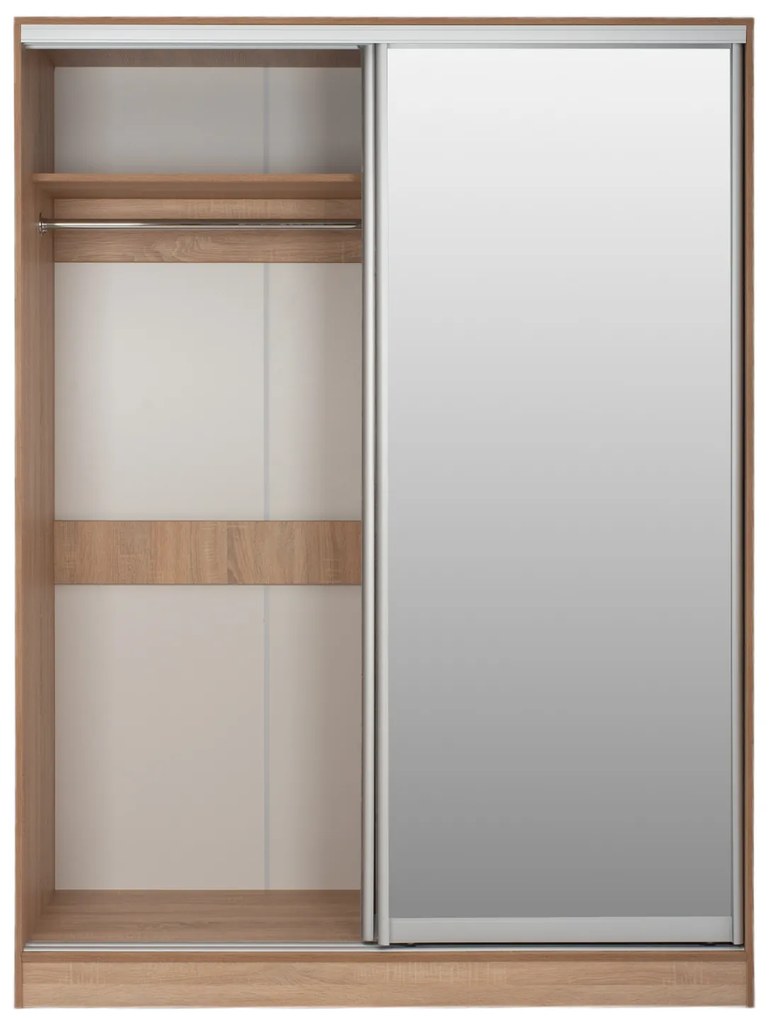 Ντουλάπα Δίφυλλη Συρόμενη Με Καθρέπτη Sonama 160x60x210 Εκ.