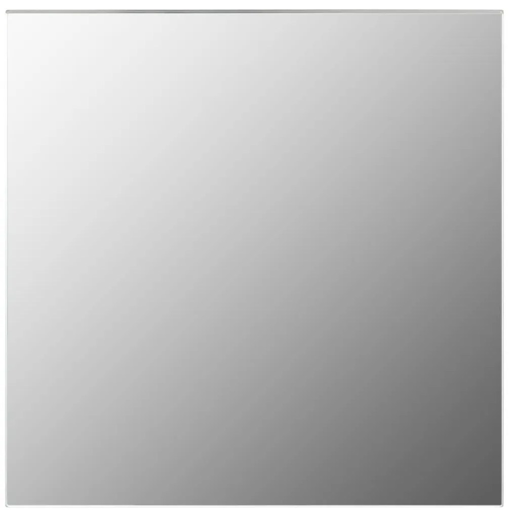 Καθρέφτης Τοίχου Τετράγωνος 50 x 50 εκ. Γυάλινος - Ασήμι