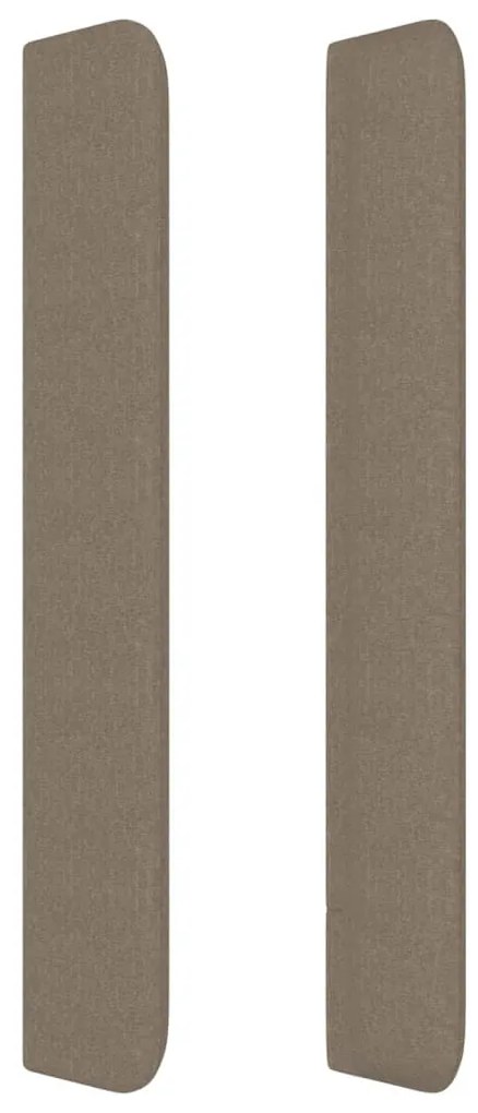 Κεφαλάρι με Πτερύγια Taupe 203x16x118/128 εκ. Υφασμάτινο - Μπεζ-Γκρι