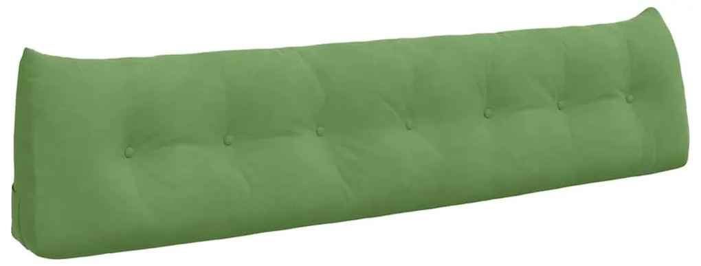 vidaXL Μαξιλάρι Πλάτης Ανοιχτό Πράσινο 200 x 24 x 50 εκ Βελούδο