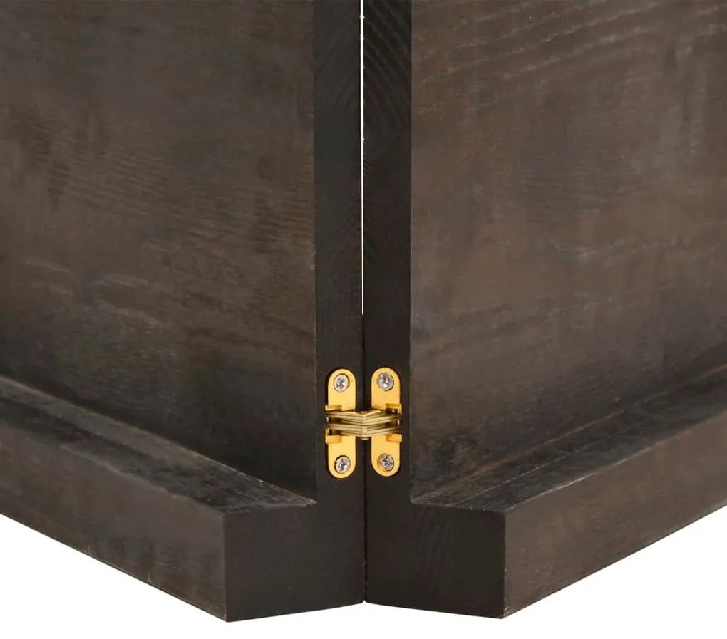 Πάγκος Μπάνιου Σκούρο Καφέ 180x30x(2-6) εκ. Επεξεργ. Μασίφ Ξύλο - Γκρι