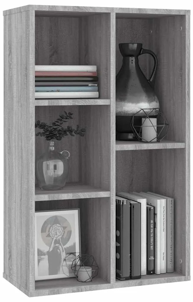 vidaXL Βιβλιοθήκη/Βοηθητικό Ντουλάπι Γκρι Sonoma 50x25x80 εκ Επεξ Ξύλο