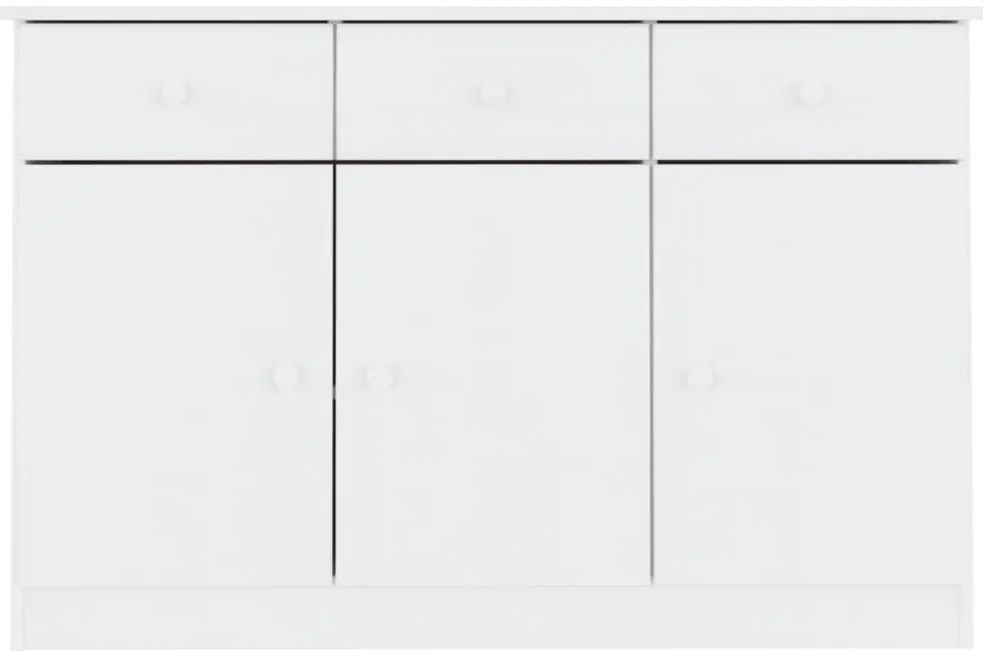 vidaXL Ντουλάπι ALTA Λευκό 112 x 35 x 73 εκ. από Μασίφ Ξύλο Πεύκου