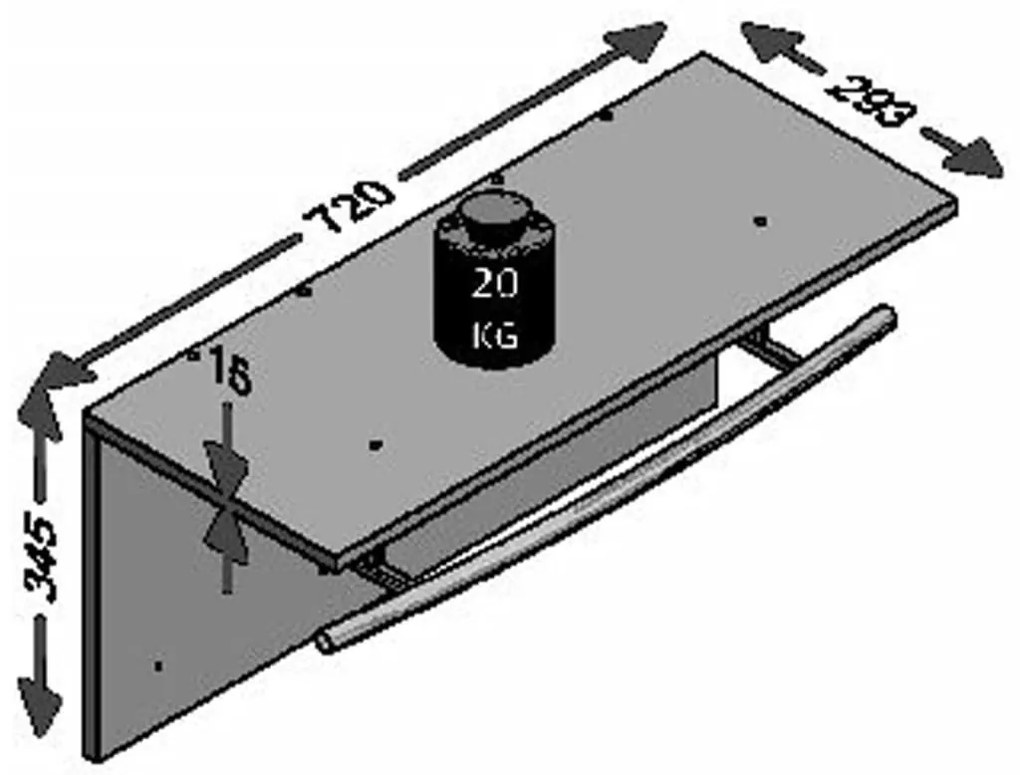 FMD Κρεμάστρα Τοίχου Γυαλιστερή Λευκή 72 x 29,3 x 34,5 εκ.  - Λευκό