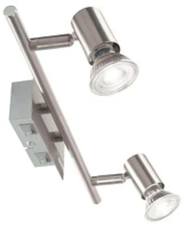 Φωτιστικό Οροφής - Σποτ Tucson 2937-82-178 2xGU10 50W 31cm Nickel La Mia Luce