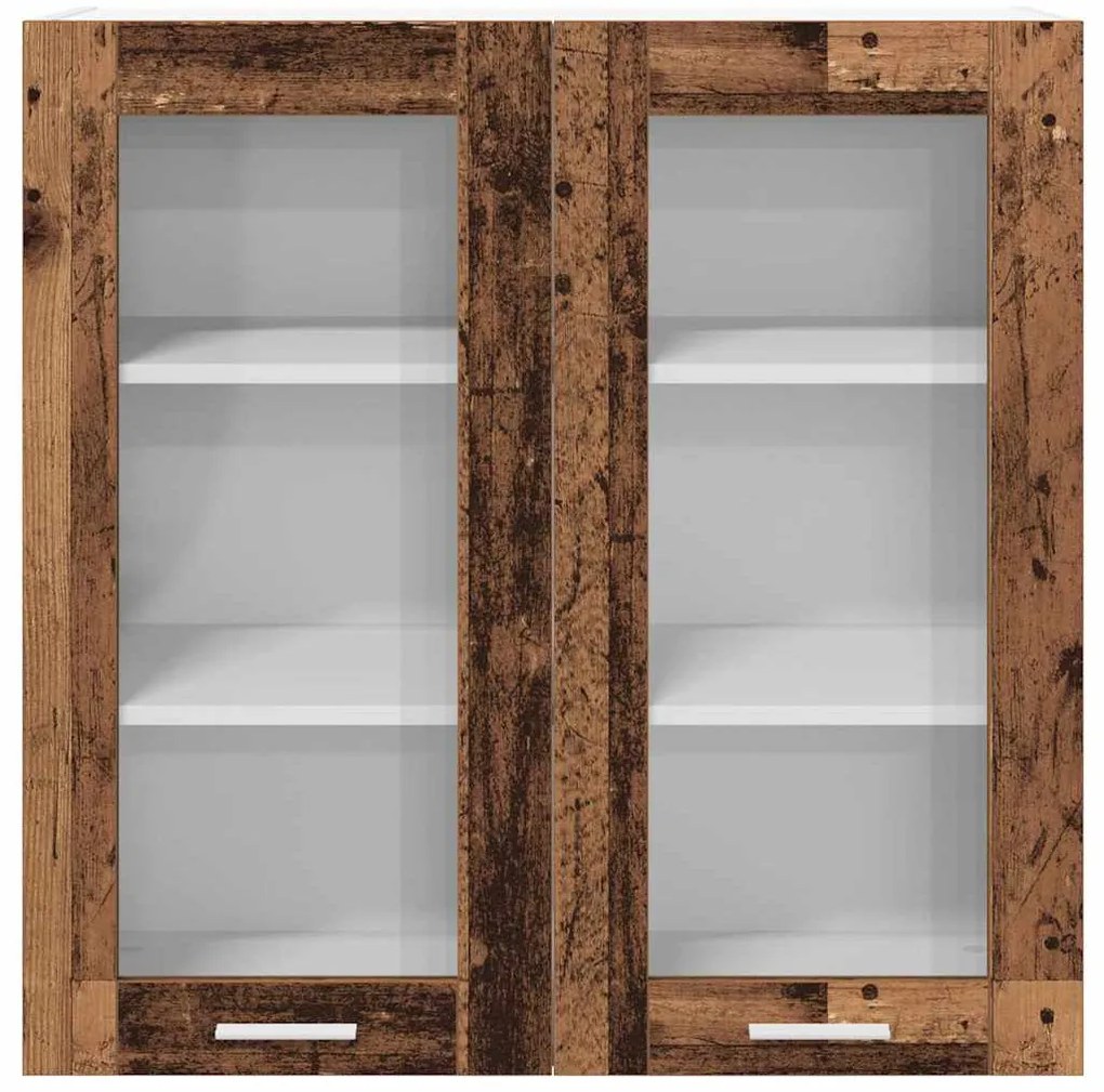 vidaXL Κρεμαστό ντουλάπι με αποθήκευση Παλιό ξύλο 80 x 31 x 80 εκ.