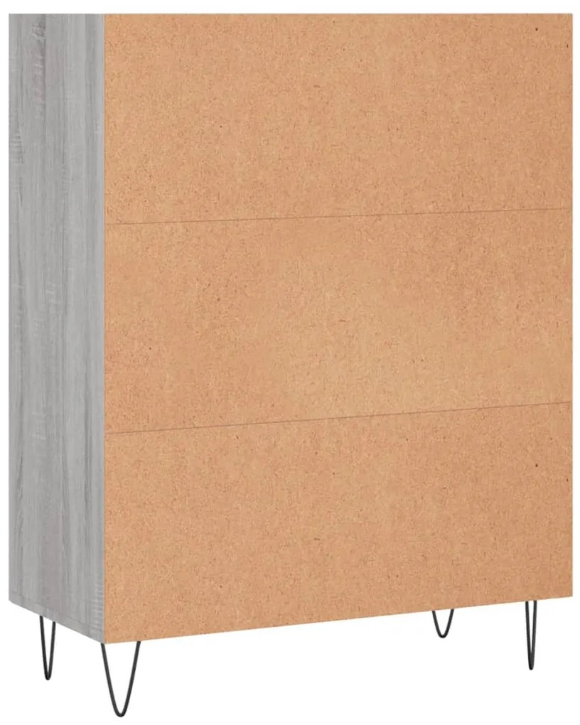 vidaXL Βιβλιοθήκη Γκρι Sonoma 69,5 x 32,5 x 90 εκ. από Επεξεργ. Ξύλο