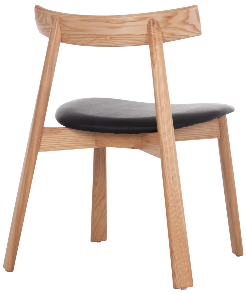 KΑΡΕΚΛΑ ΤΡΑΠΕΖΑΡΙΑΣ SEKAN HM18245.04 RUBBERWOOD-ΜΑΥΡΟ PU 60x54x72Υεκ