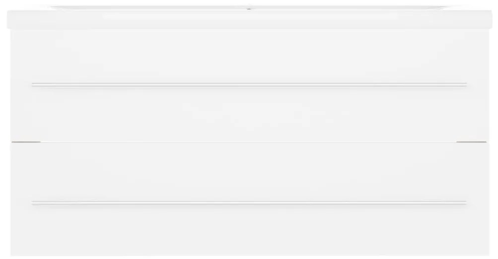 vidaXL Ντουλάπι Μπάνιου με Νιπτήρα Λευκό από Μοριοσανίδα