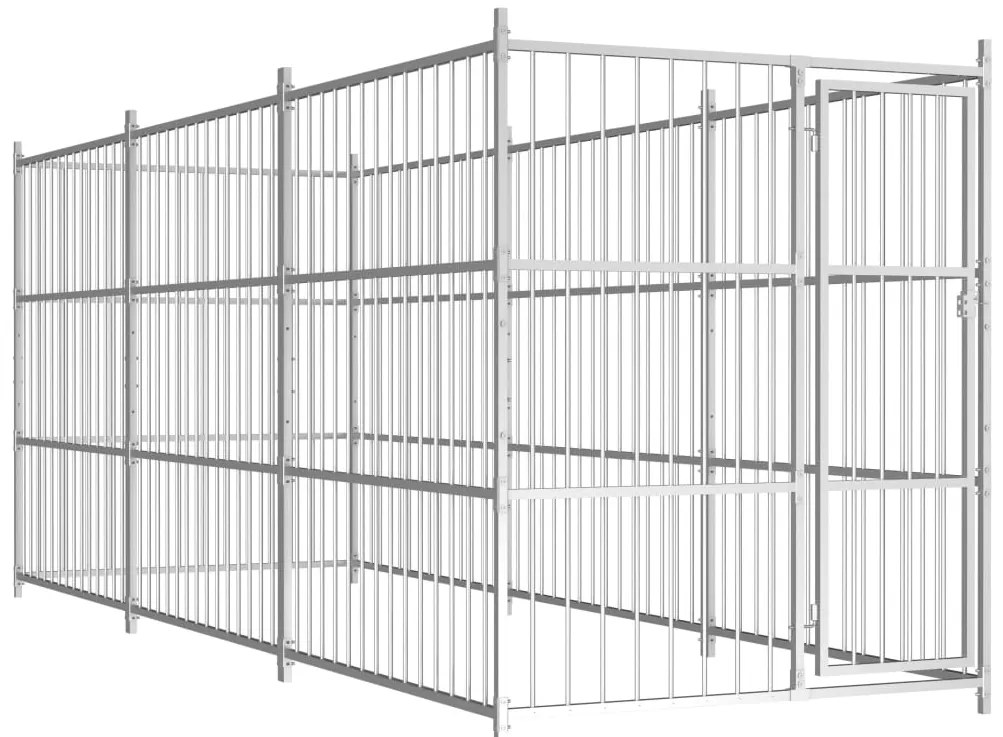 vidaXL Κλουβί Σκύλου Εξωτερικού Χώρου 450 x 150 x 185 εκ.