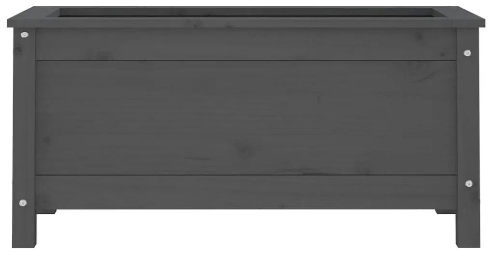 vidaXL Ζαρντινιέρα Γκρι 82,5 x 40 x 39 εκ. από Μασίφ Ξύλο Πεύκου