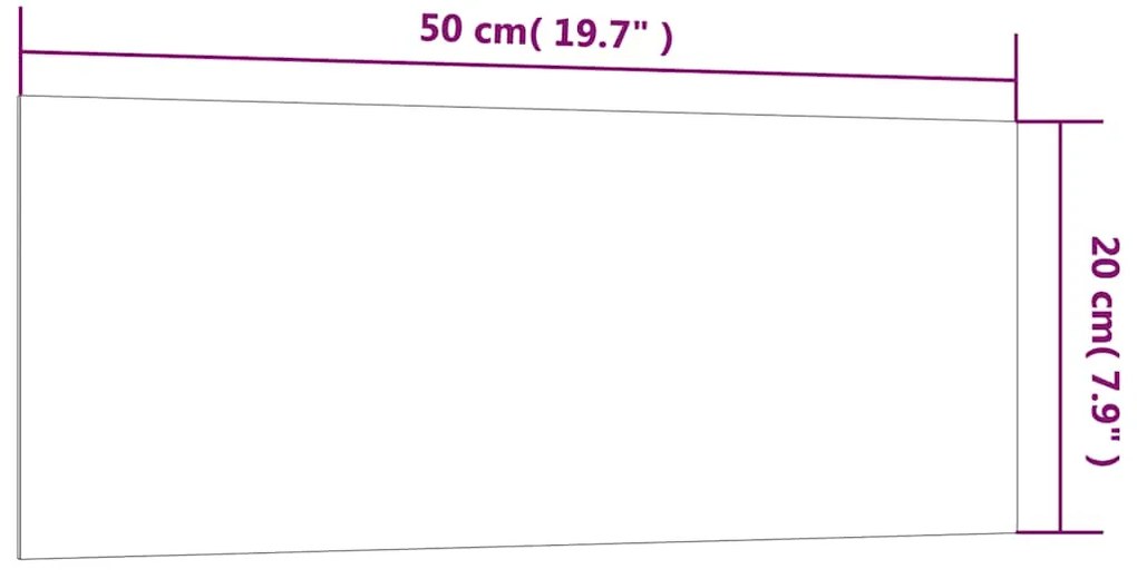 vidaXL Πίνακας Επιτοίχιος Μαγνητικός Μαύρος 50 x 20 εκ. Ψημένο Γυαλί