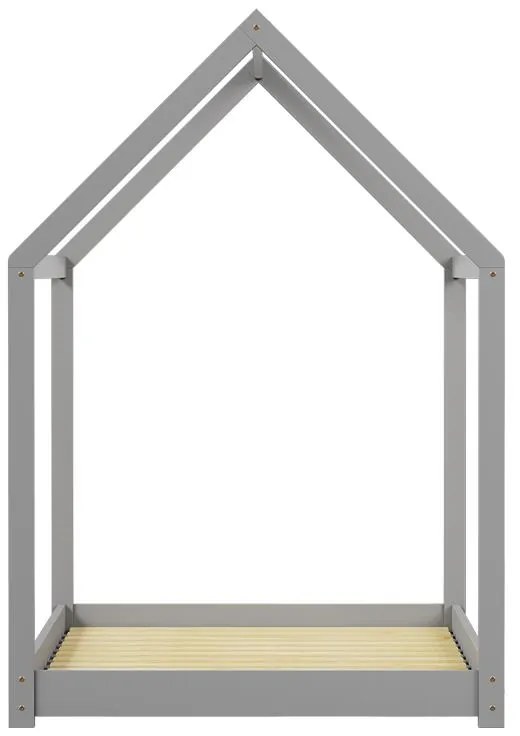 Κρεβάτι παιδικό Nino τύπου Montessori ξύλο πεύκου γκρί 90x190 εκ. 196x92x140.5 εκ.
