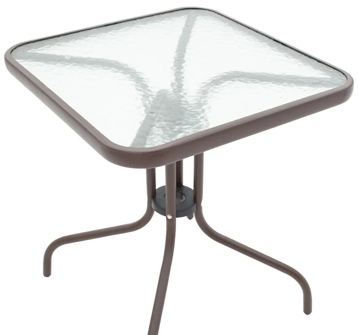 Tραπεζαρία Obbi-Watson pakoworld σετ 3τεμ καφέ μέταλλο-pe rattan 60x60x70εκ