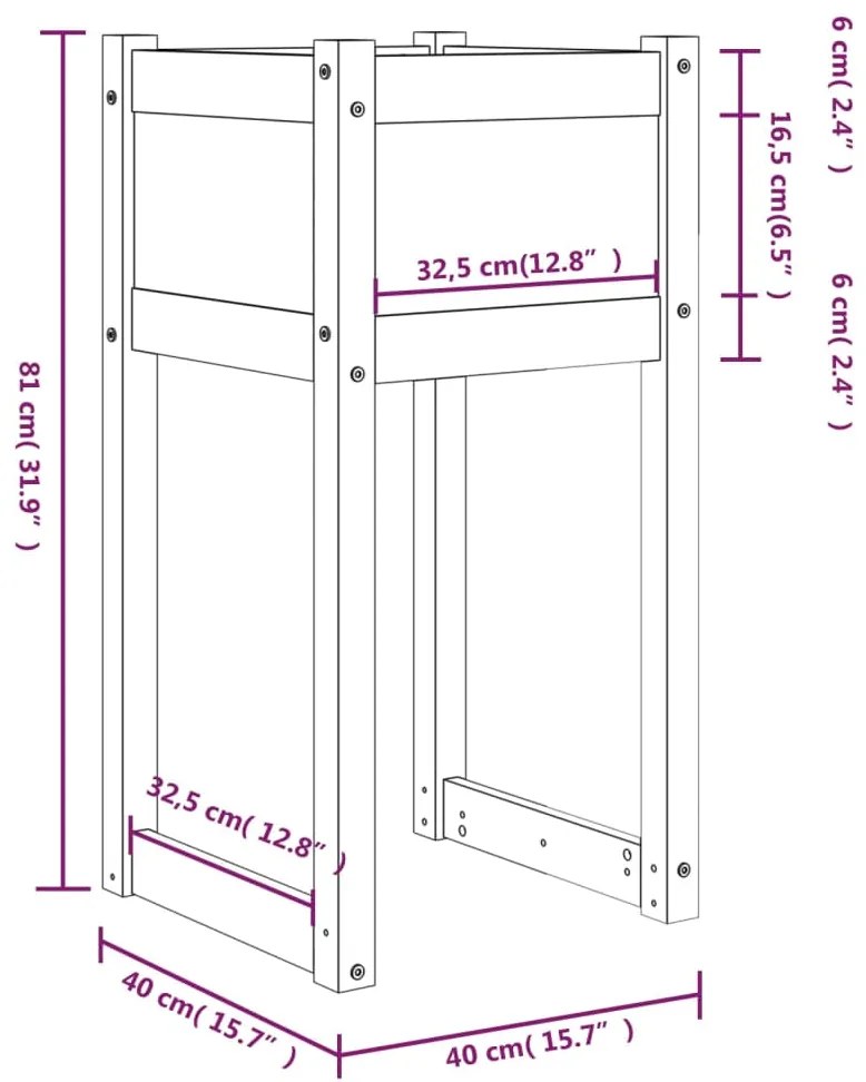 ΖΑΡΝΤΙΝΙΕΡΕΣ 2 ΤΕΜ. ΛΕΥΚΕΣ 40X40X81 ΕΚ. ΑΠΟ ΜΑΣΙΦ ΞΥΛΟ ΠΕΥΚΟΥ 822125