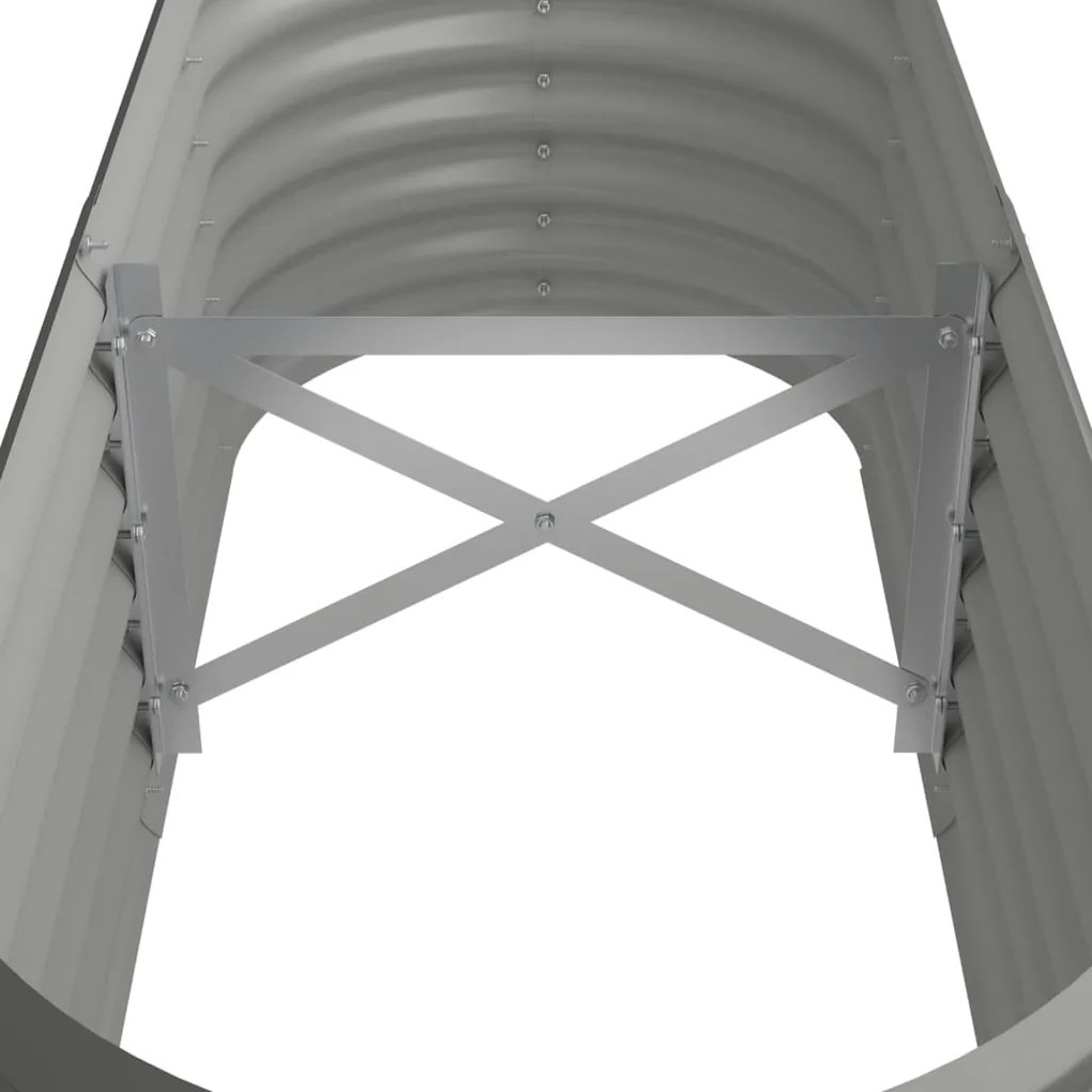 vidaXL Ζαρντινιέρα Υπερυψ. Γκρι 114x40x36 εκ. Γαλβανισμένος χάλυβας