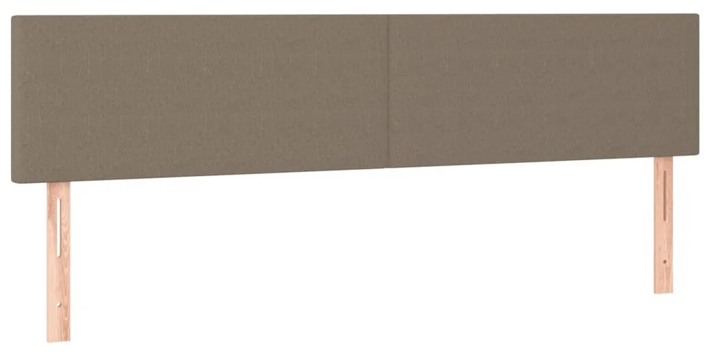 Κρεβάτι Boxspring με Στρώμα & LED Taupe 120x190 εκ. Υφασμάτινο - Μπεζ-Γκρι