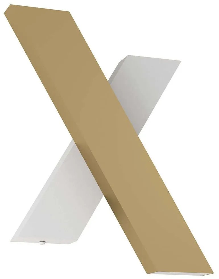 Φωτιστικό Τοίχου - Απλίκα Brezzara 390228 22x30cm Led 960lm 5W 3000K Gold-White Eglo Steel,Plastic