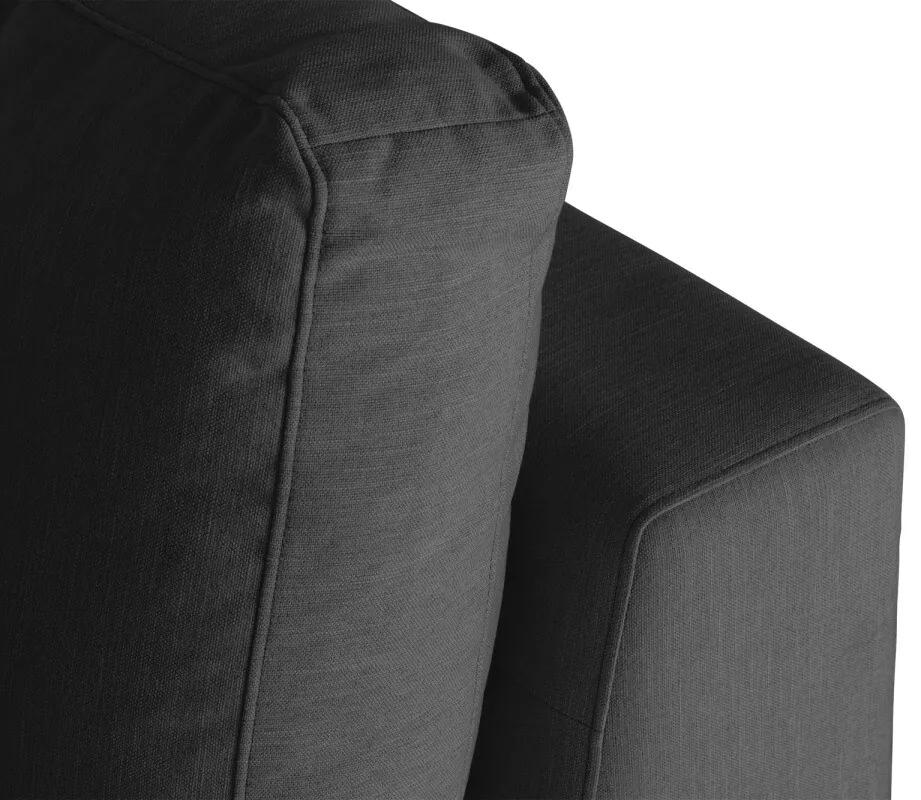 Γωνιακός Καναπές Seattle L120, Σκούρο γκρι, 350x230x87cm, Πόδια: Πλαστική ύλη | Epipla1.gr