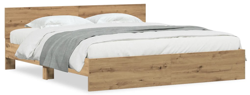 vidaXL Πλαίσιο Κρεβατιού Artisan Oak 180 x 200 cm Επεξεργασμένο ξύλο