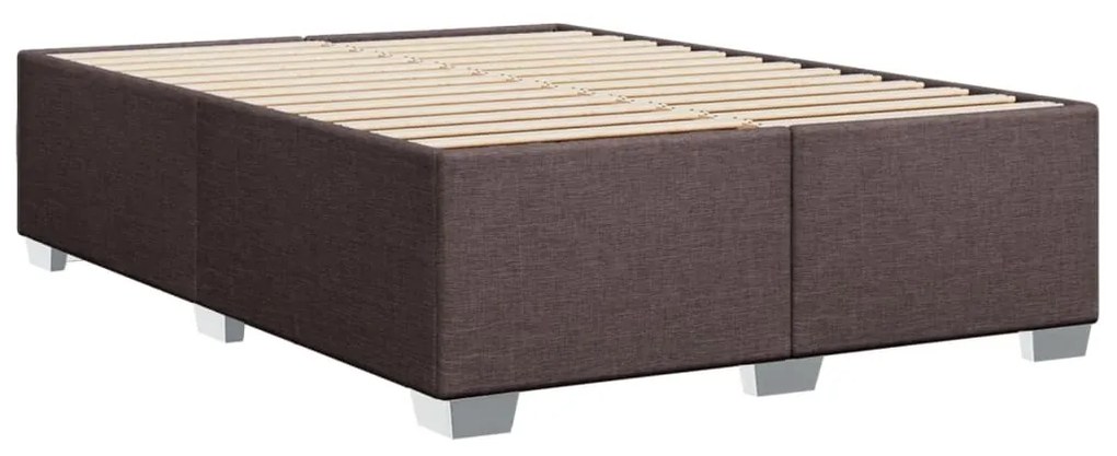 ΚΡΕΒΑΤΙ BOXSPRING ΜΕ ΣΤΡΩΜΑ ΣΚΟΥΡΟ ΚΑΦΕ 160X200 ΕΚ ΥΦΑΣΜΑΤΙΝΟ 3288235