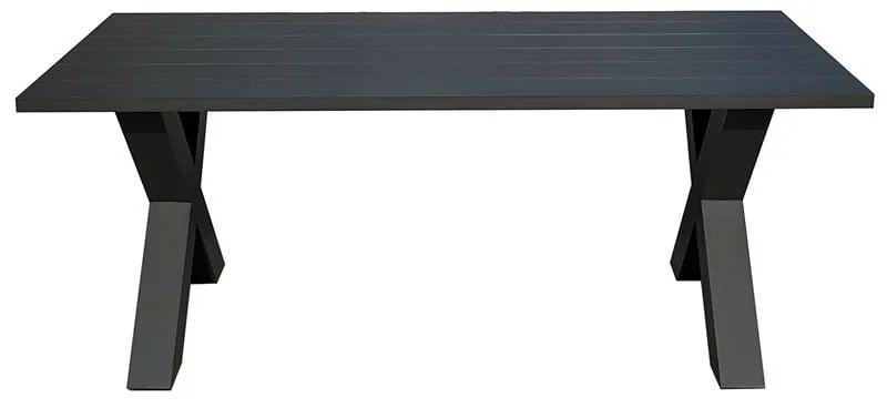 WOODWELL Ε68421,3ALLEY Τραπέζι Dining Κήπου-Βεράντας ALU Ανθρακί 180x94x72cm Ε68421,3