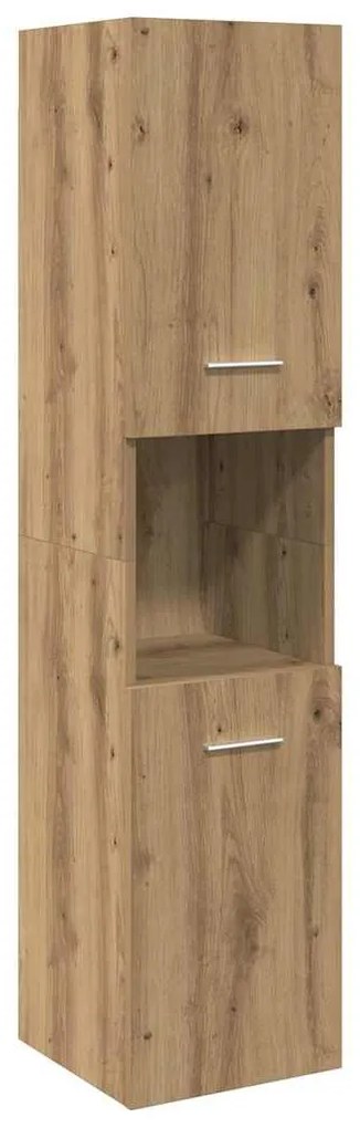 vidaXL Ντουλάπι Μπάνιου Κρεμαστό Παλ. Ξύλο 30x30x130 εκ. από Επ. Ξύλο