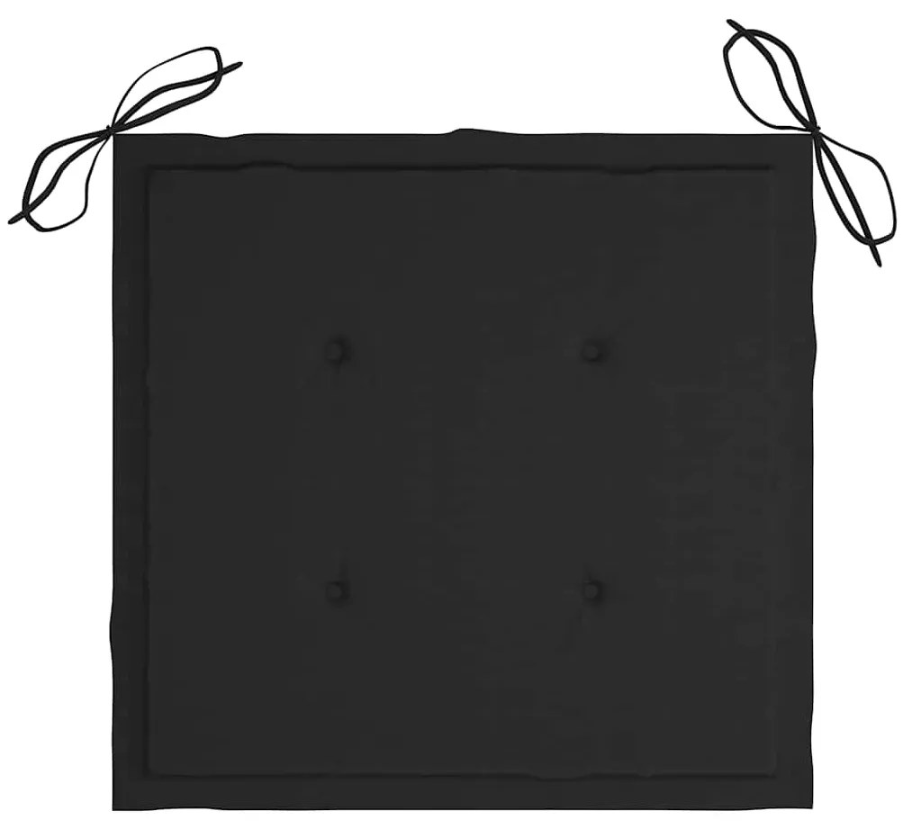 vidaXL Καρέκλες Εξ. Χώρου Πτυσ. 2 τεμ Μασίφ Ξύλο Ακακίας & Μαξιλάρια