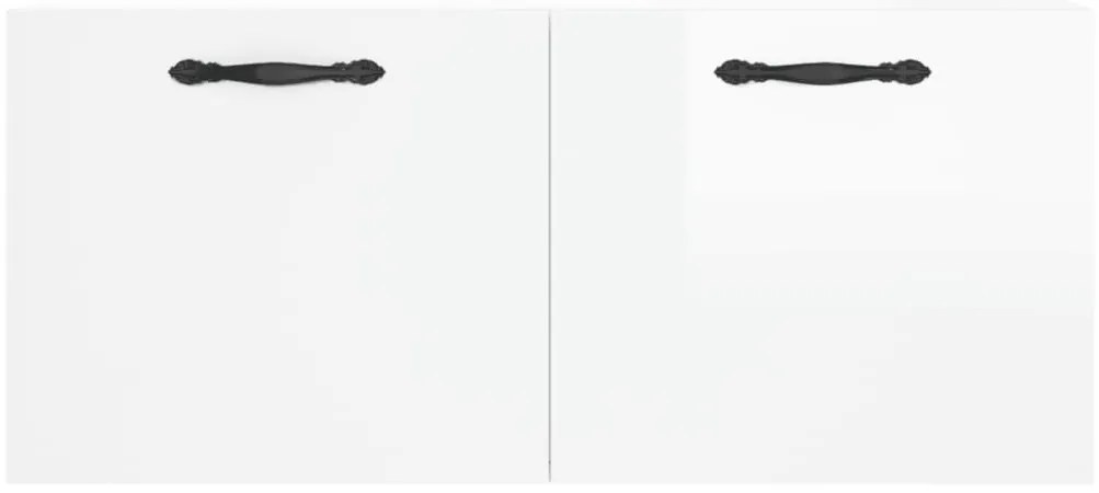 vidaXL Ντουλάπι Τοίχου Γυαλιστερό Λευκό 80x36,5x35 εκ. Επεξεργ. Ξύλο