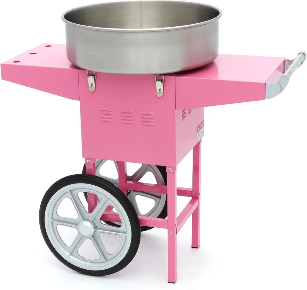 Candy Floss Machine – Ø 52cm – Pink – with Cart