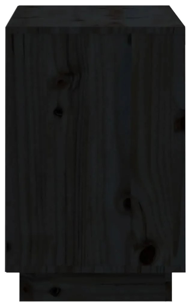 Παπουτσοθήκη Γκρί 110x34x52 εκ. από Μασίφ Ξύλο Πεύκου - Μαύρο