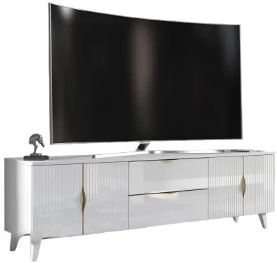 Έπιπλο τηλεόρασης Enigma-Leuko - 180.00Χ40.00Χ54.00cm